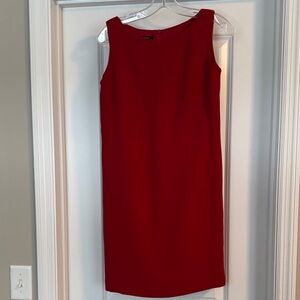 Red Sleeveless Dress with darts in back